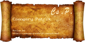 Csengery Patrik névjegykártya